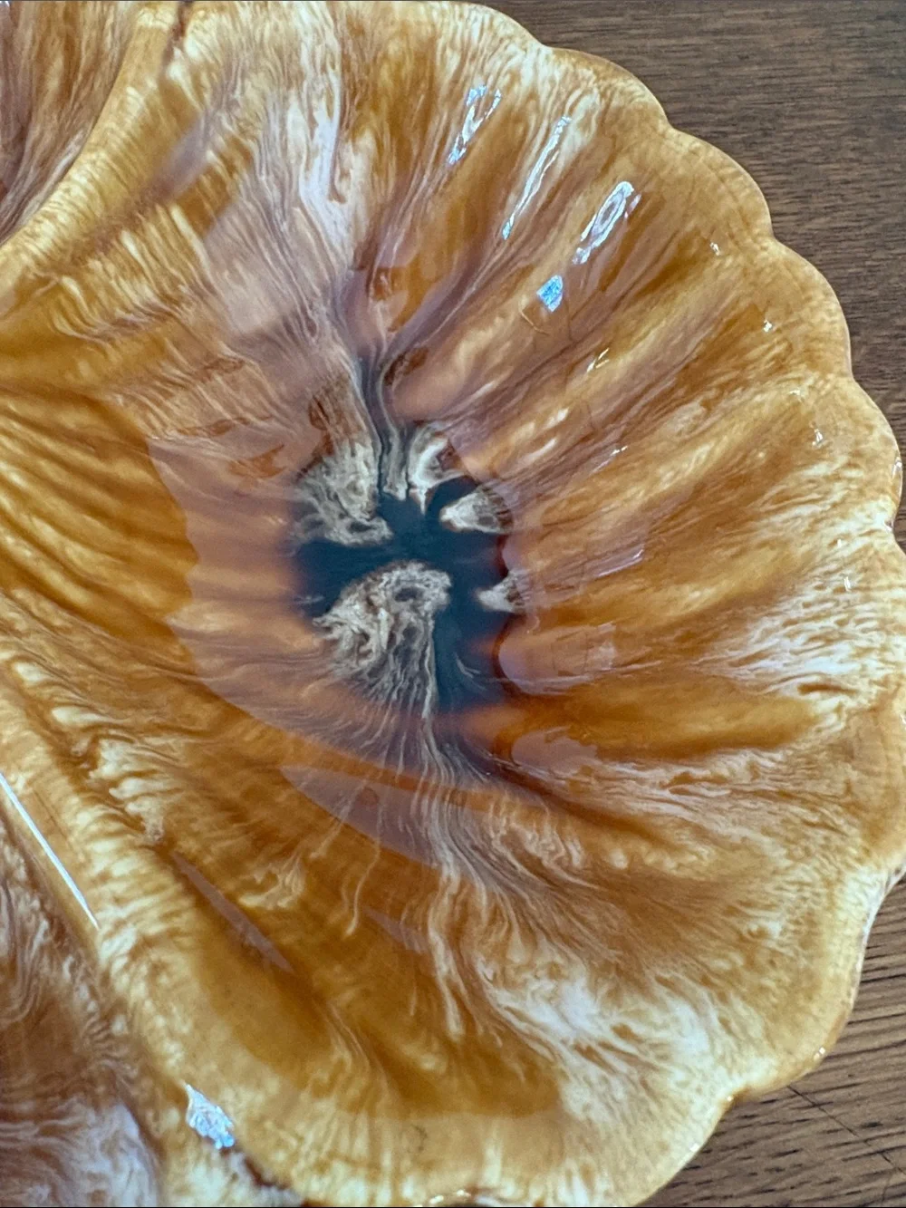 Wade California Pottery Amber Resin Three-Section Serving Dish 1950-60’s